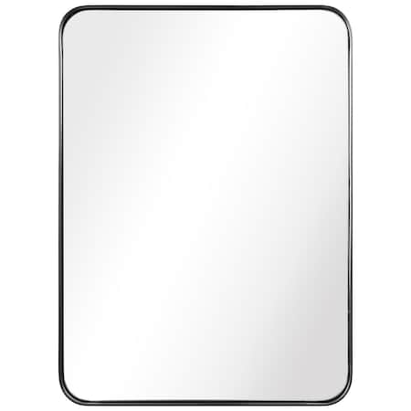 Solid Storage Supplies Ultra Brushed Black Stainless Steel rectangular Wall Mirror SO2957137